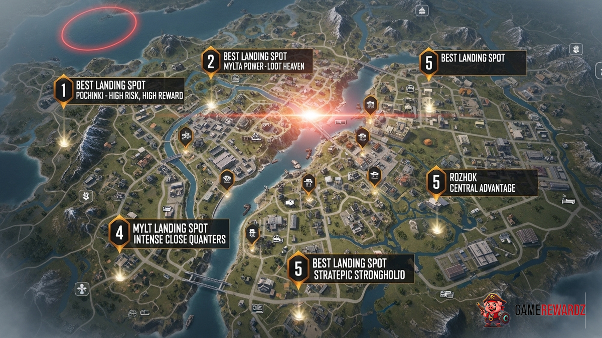 PUBG Mobile Best Landing Spots Erangel